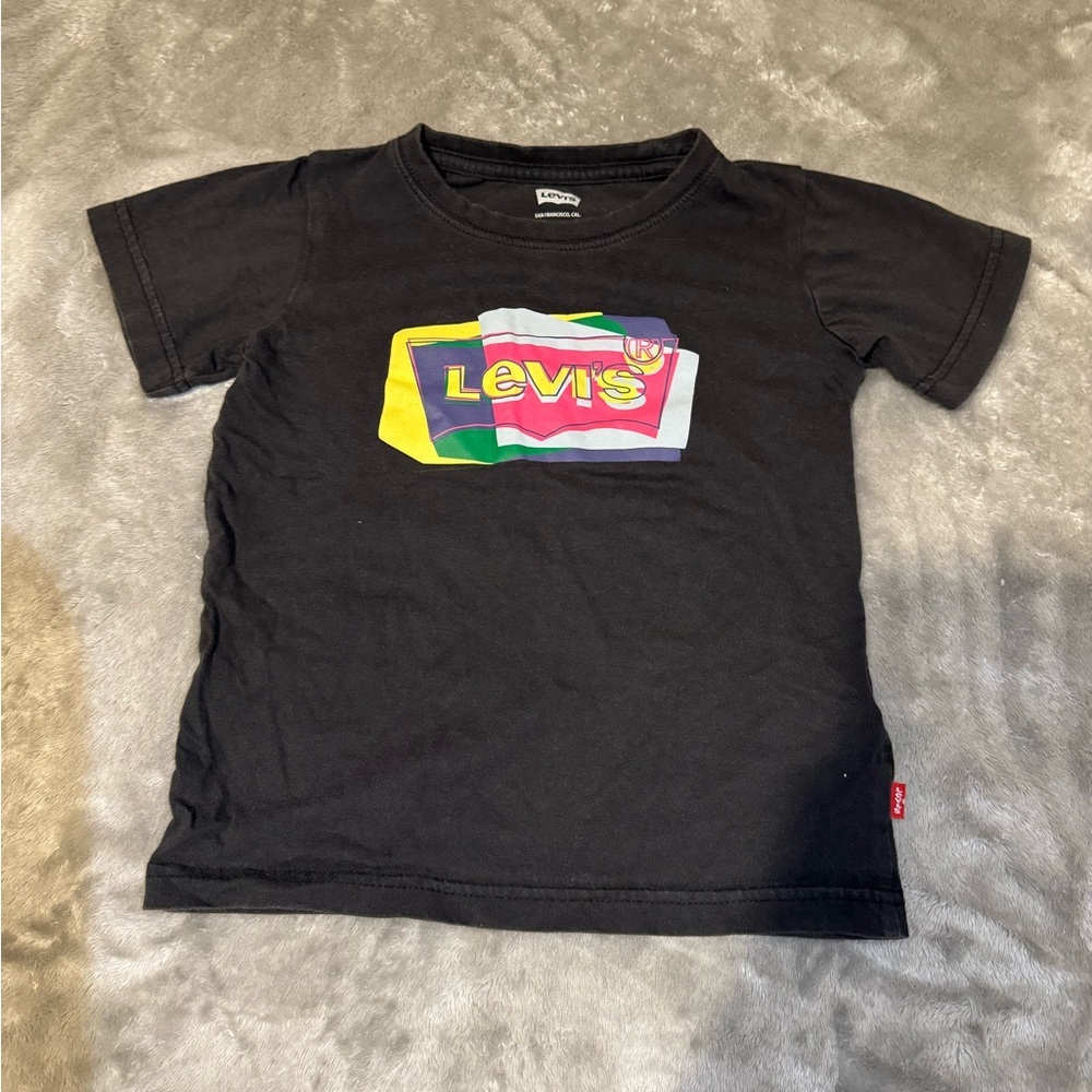 Levi's Kids Black Tee with Colorful Logo